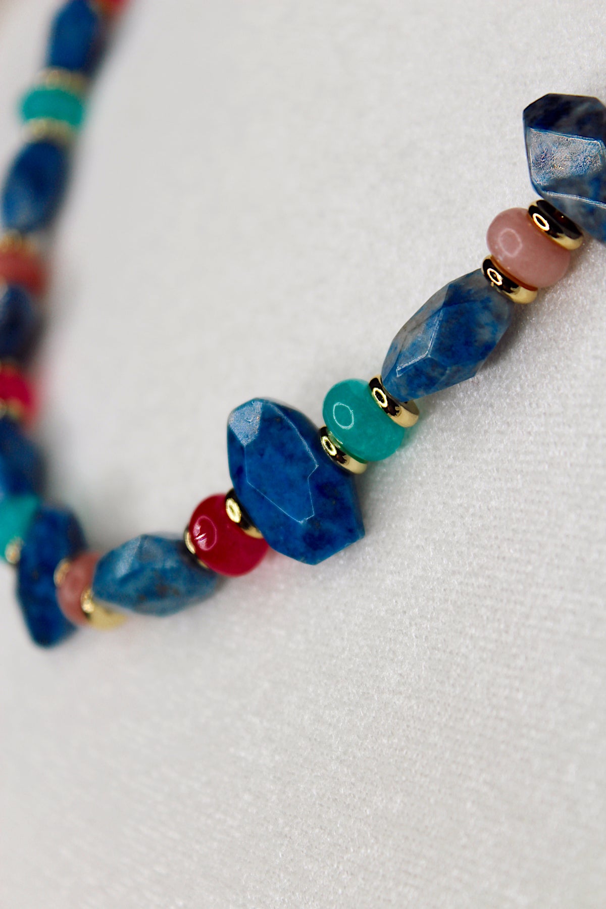 Colorful Lapis Statement Necklace