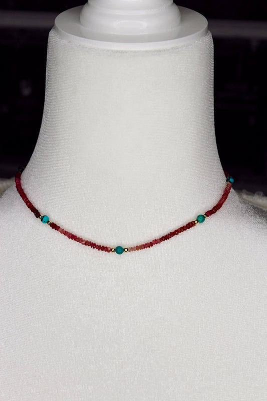 Tourmaline + Turquoise Necklace