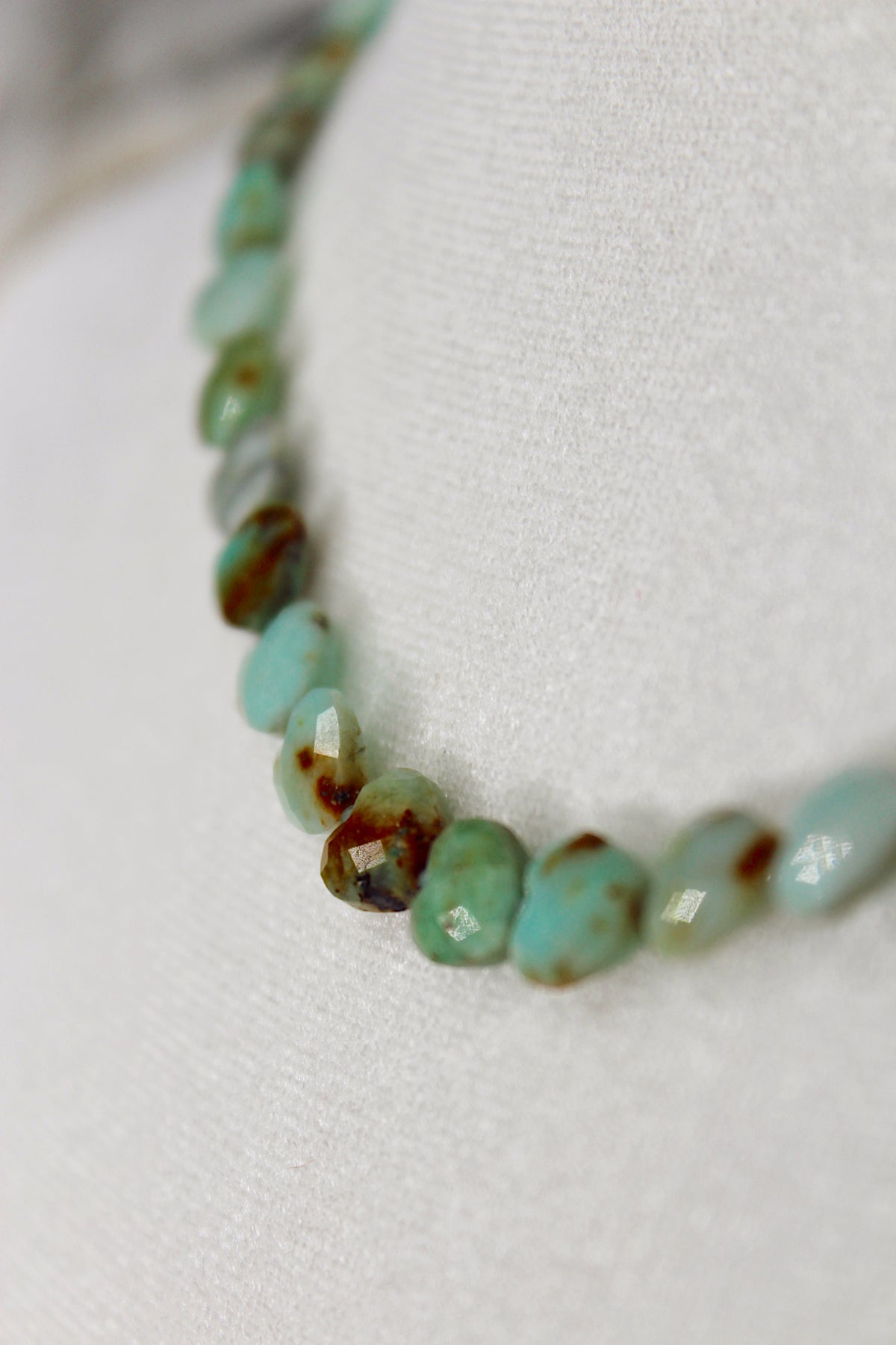 Green Opal Heart Necklace