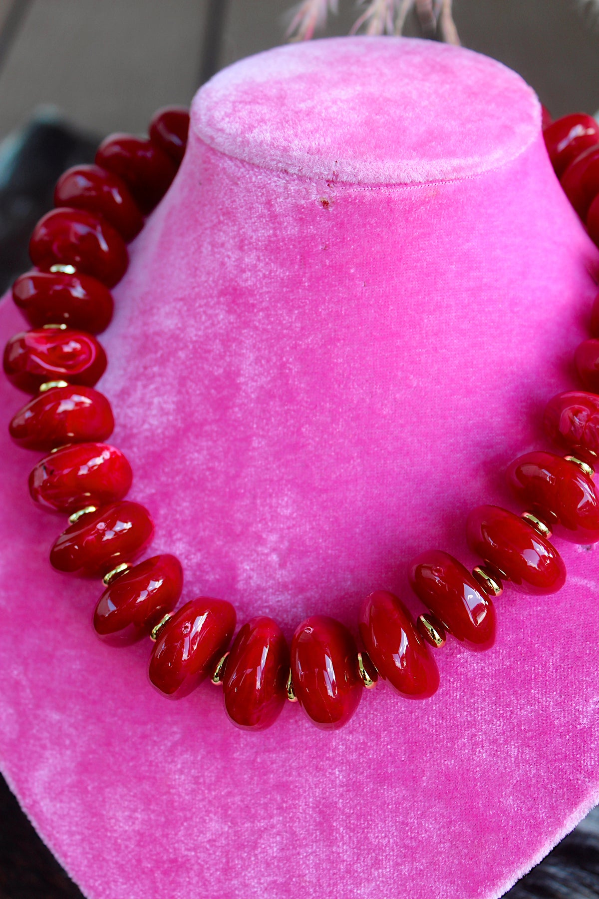 Randi - Maroon Necklace