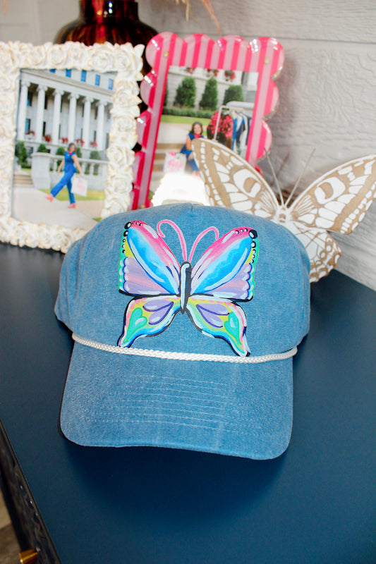Denim Butterfly Fly Away Trucker Hat