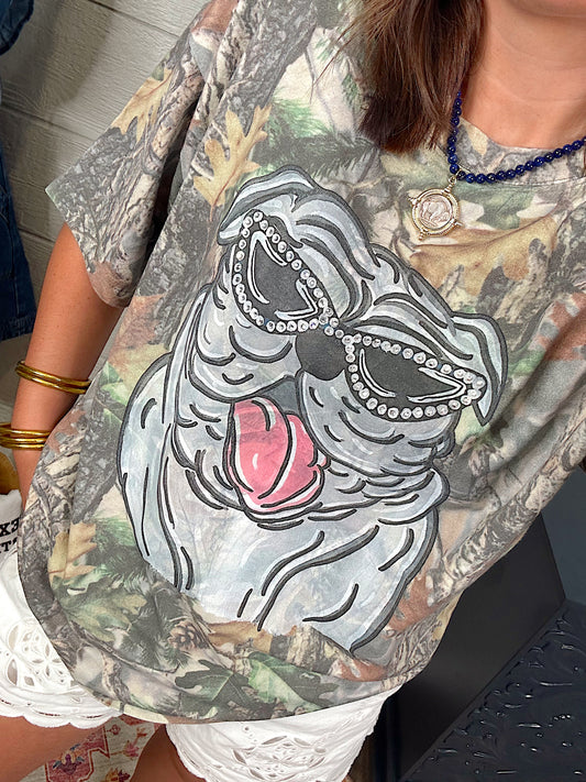 The Boujee Bulldog Camo Tee