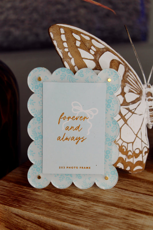 Fridge Magnet Frame - Blue Floral
