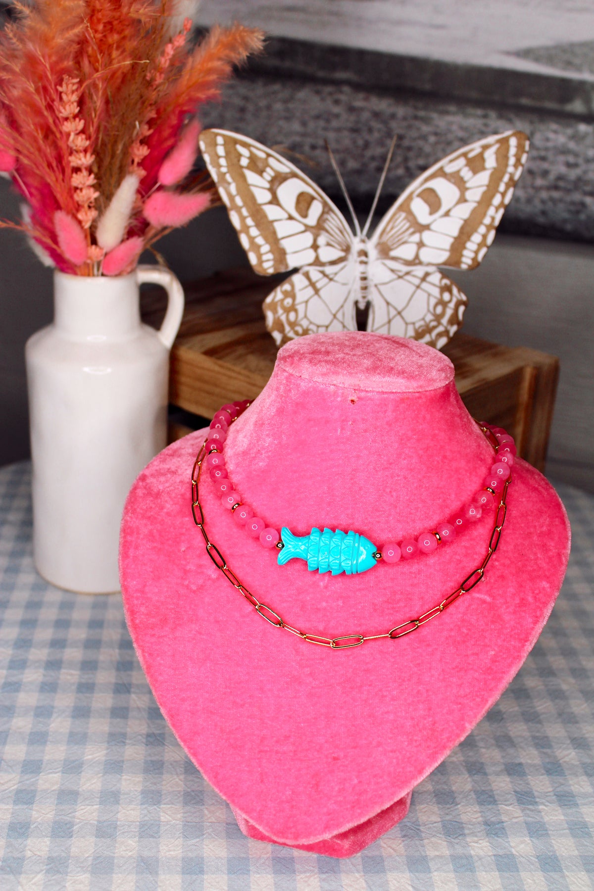 Essie Beaded Fish Necklace