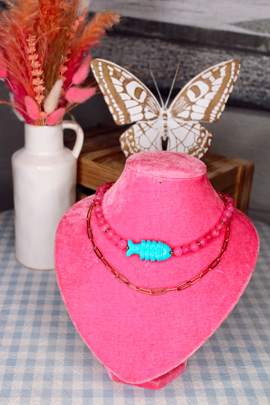 Essie Beaded Fish Necklace