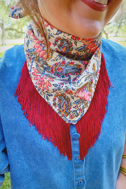 Ella - Maroon Scarf