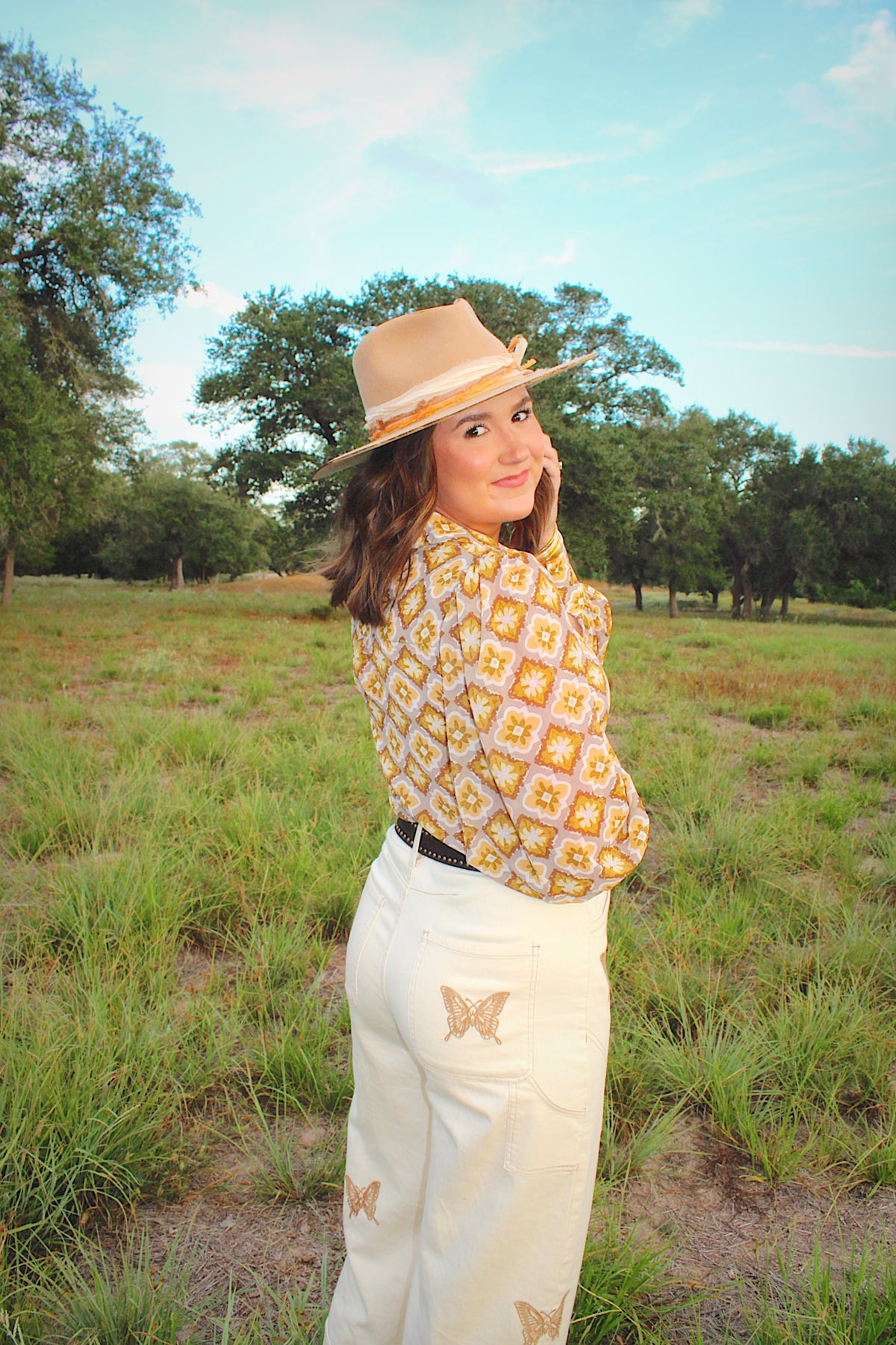Sage Medallion Blouse