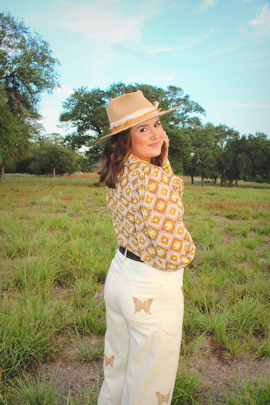 Sage Medallion Blouse