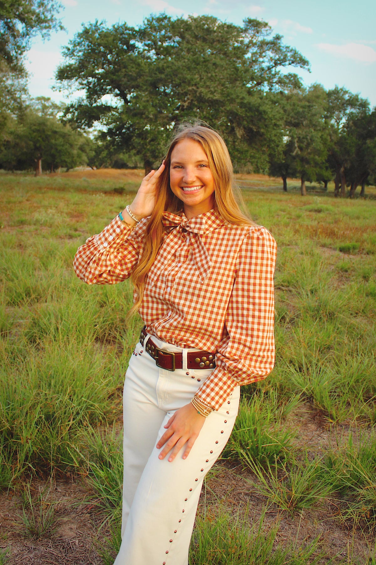 Ginger Gingham Blouse