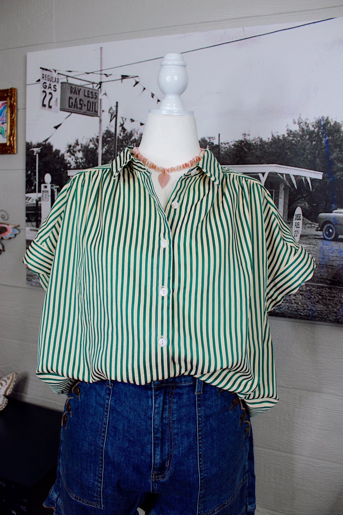 Kelly Striped Plus Size Top