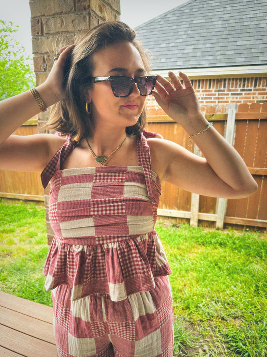 Memphis Checkered Top