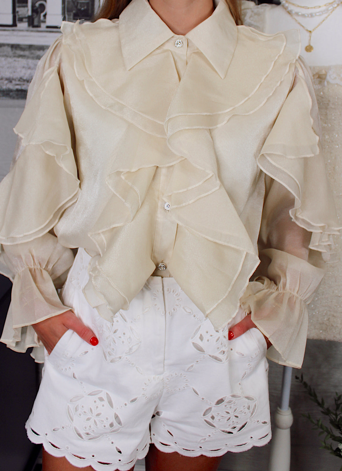 Amber Ruffled Chiffon Blouse