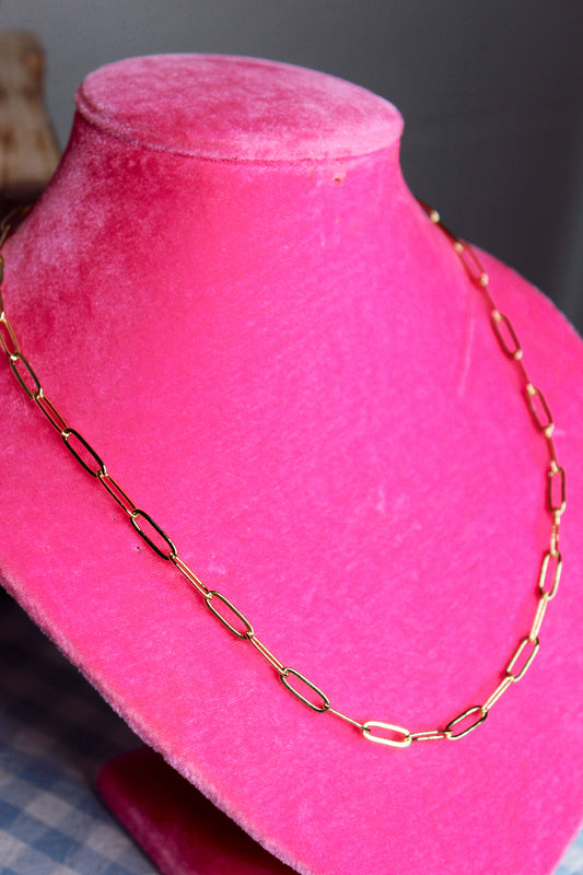 Mina Long Paperclip Chain