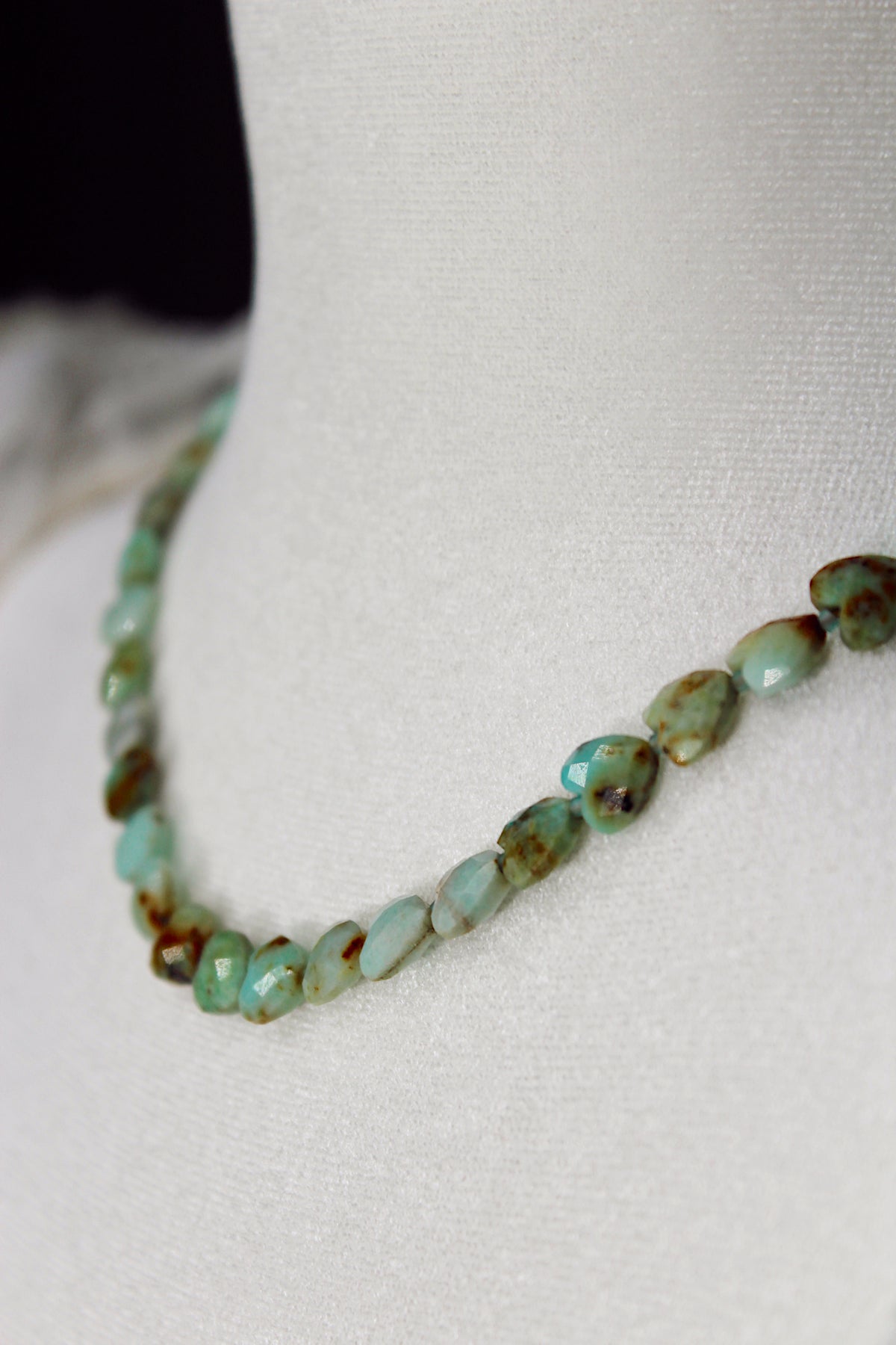 Green Opal Heart Necklace