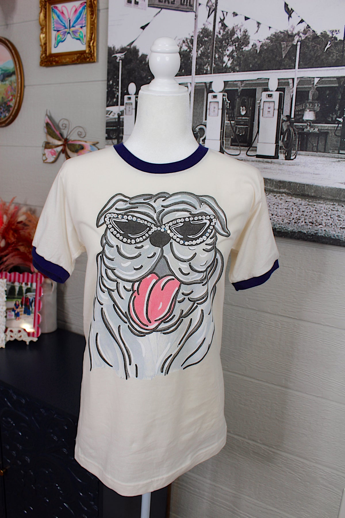 The Boujee Bulldog Ringer Tee