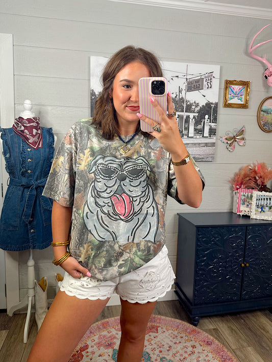 The Boujee Bulldog Camo Tee