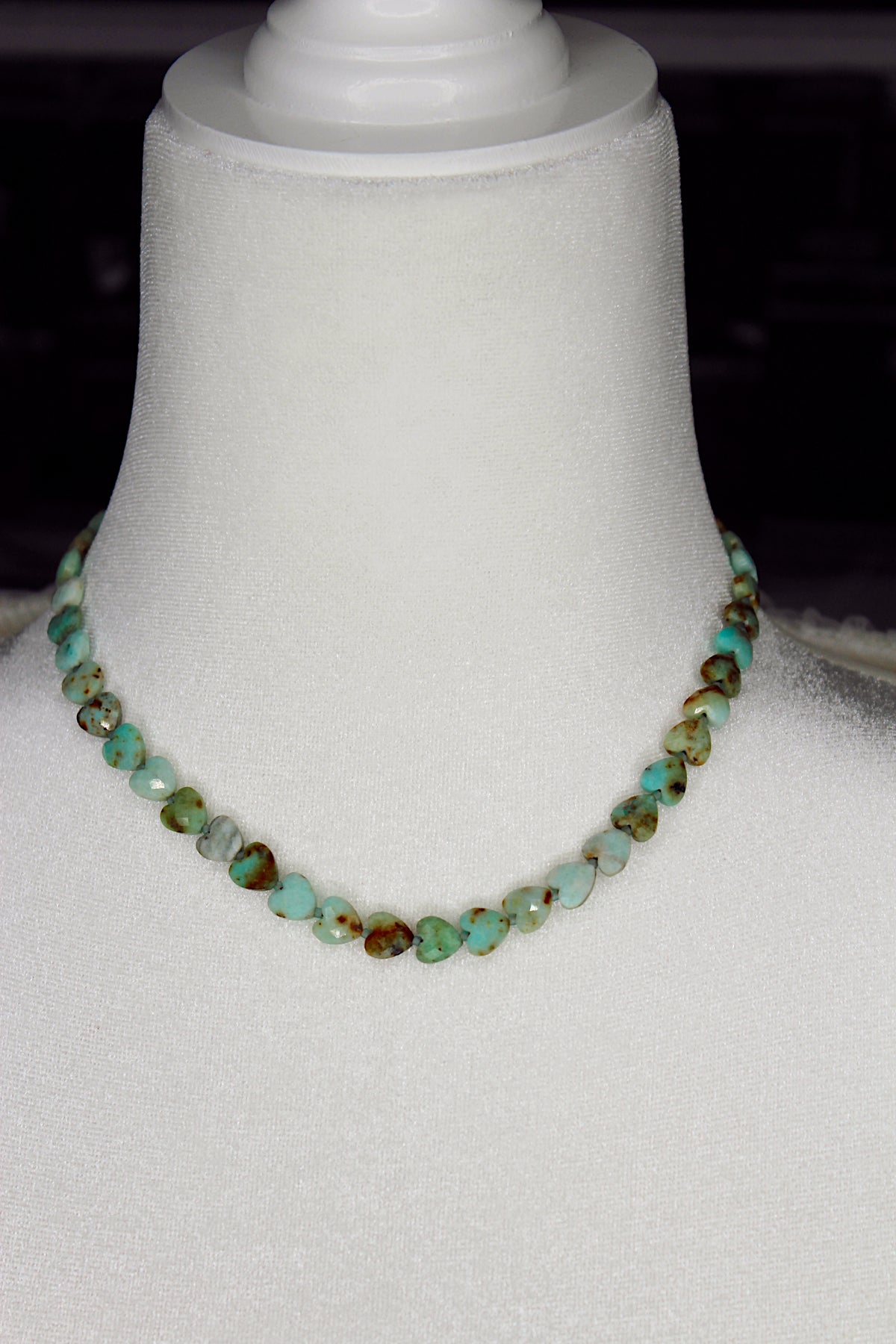 Green Opal Heart Necklace