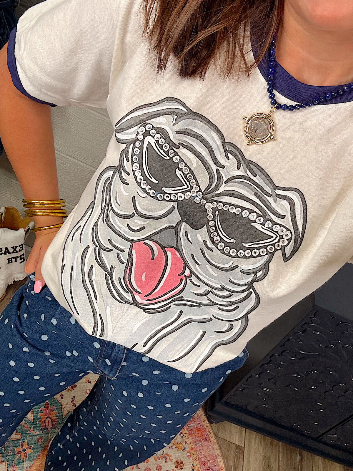 The Boujee Bulldog Ringer Tee