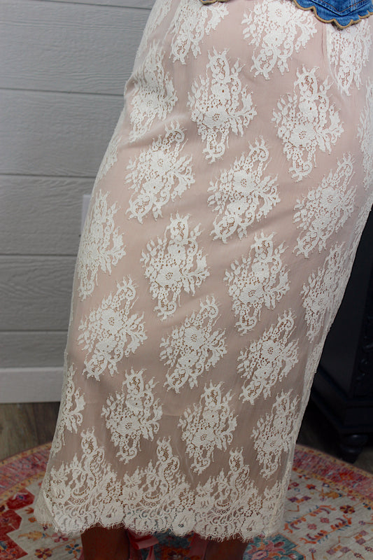 Lace Midi Skirt