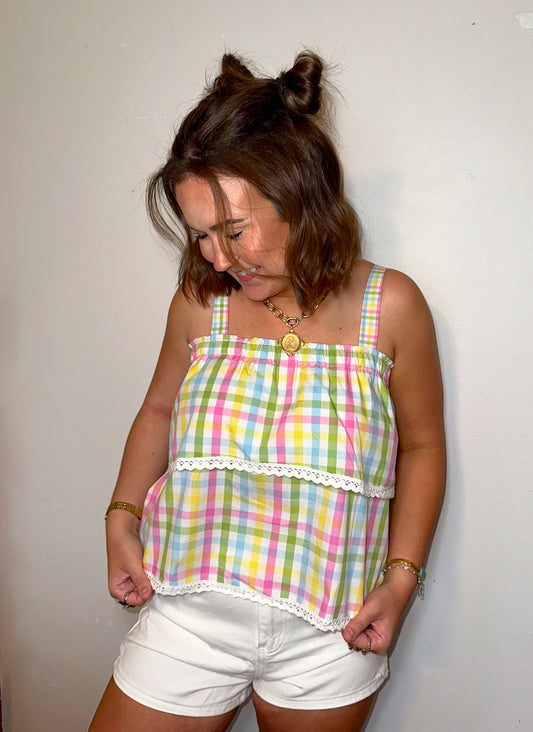 Zoe Gingham Tank