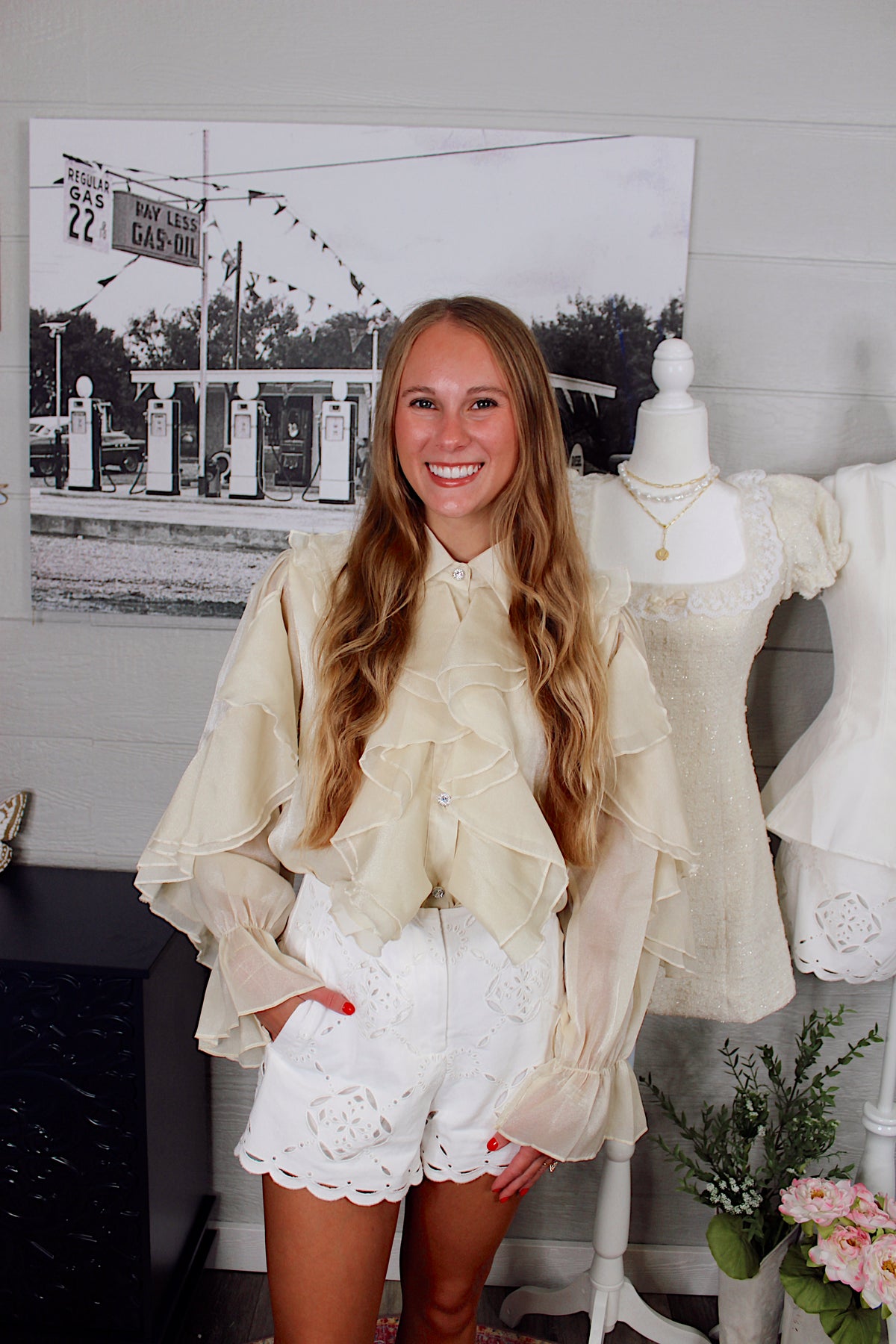Amber Ruffled Chiffon Blouse