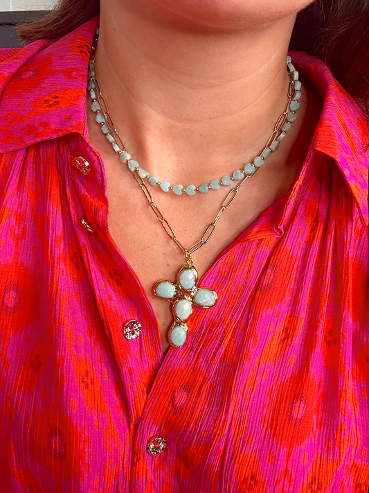 Hallie Cross Necklace