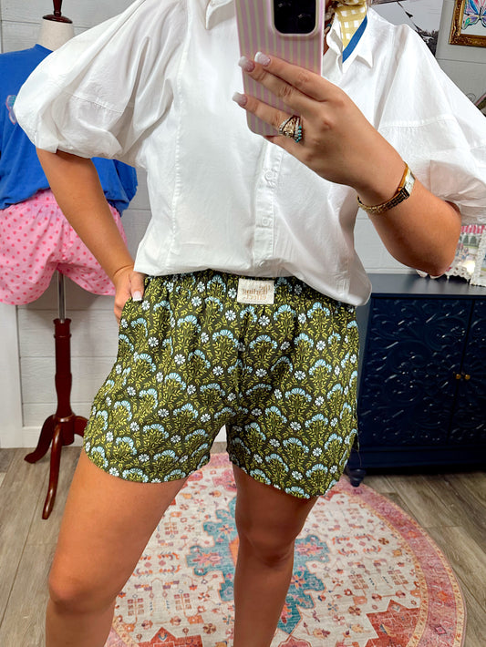 Sage Floral Short