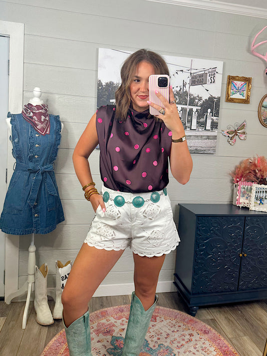 Backwoods Barbie Mock Neck Top