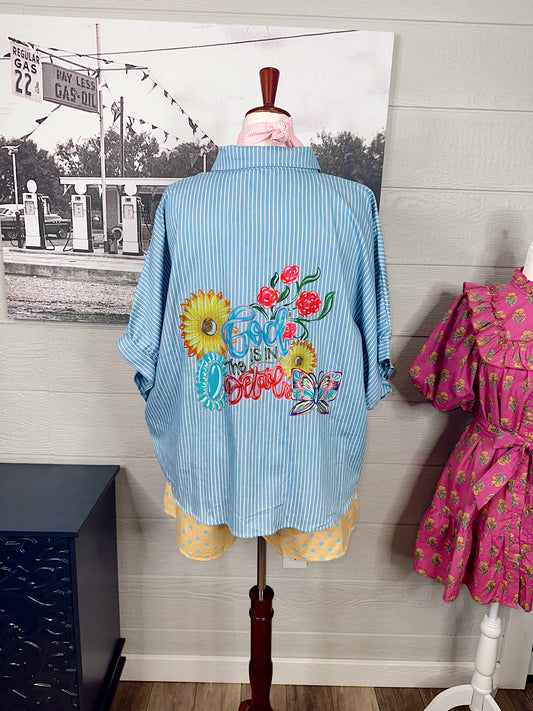 Plus Size God is in The Details Top
