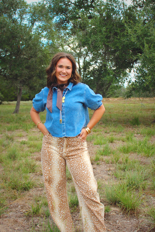 Darla Denim Top