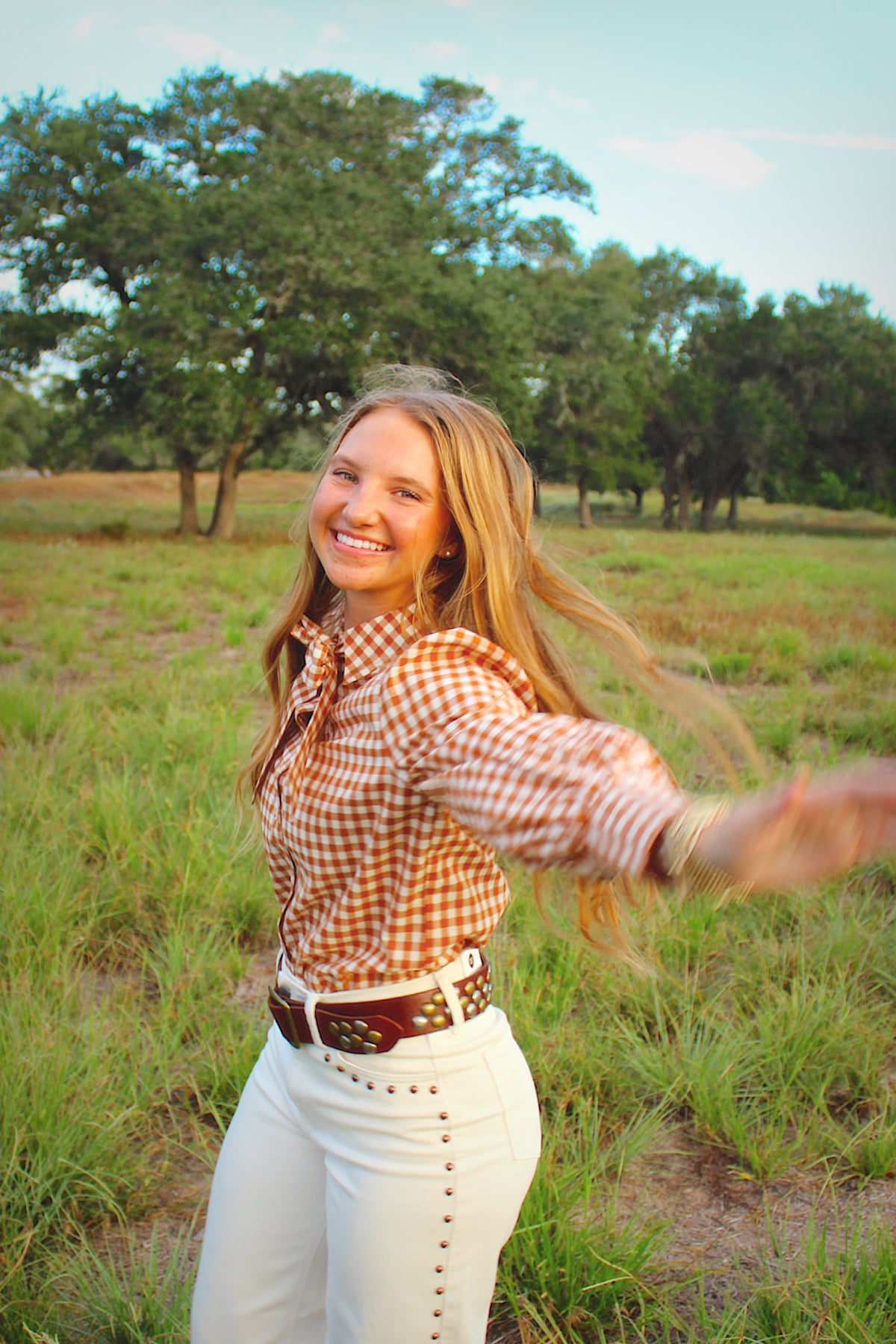 Ginger Gingham Blouse