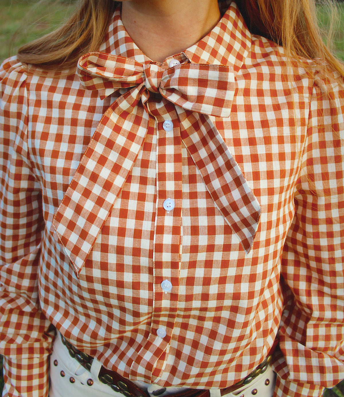 Ginger Gingham Blouse