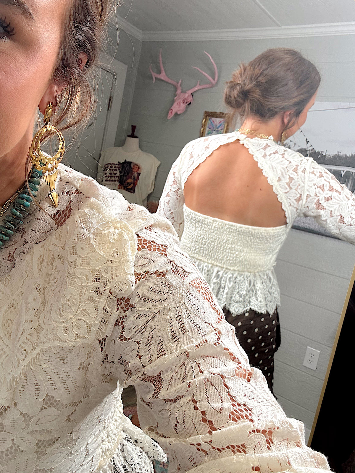 Ava Lace Cutout Top