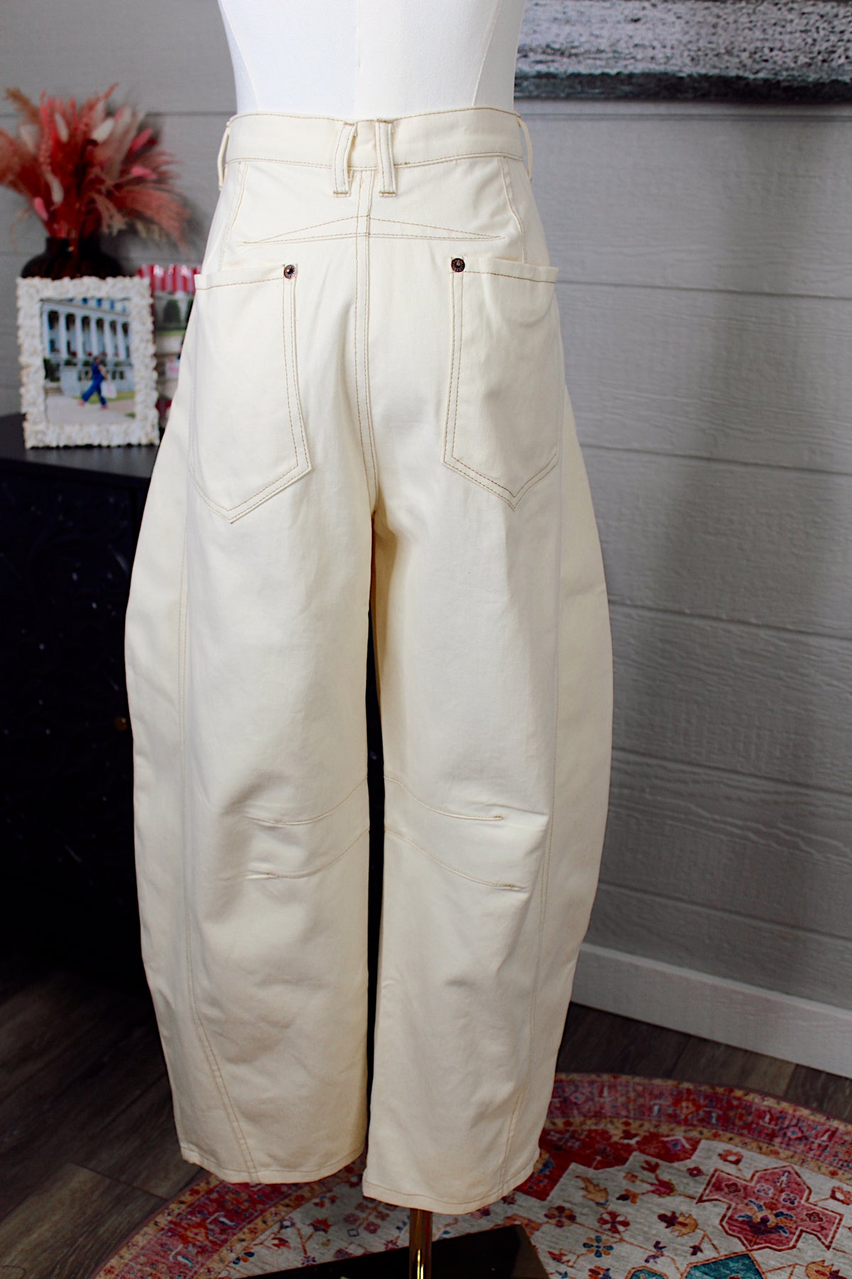 Erin Ecru Barrel Jeans
