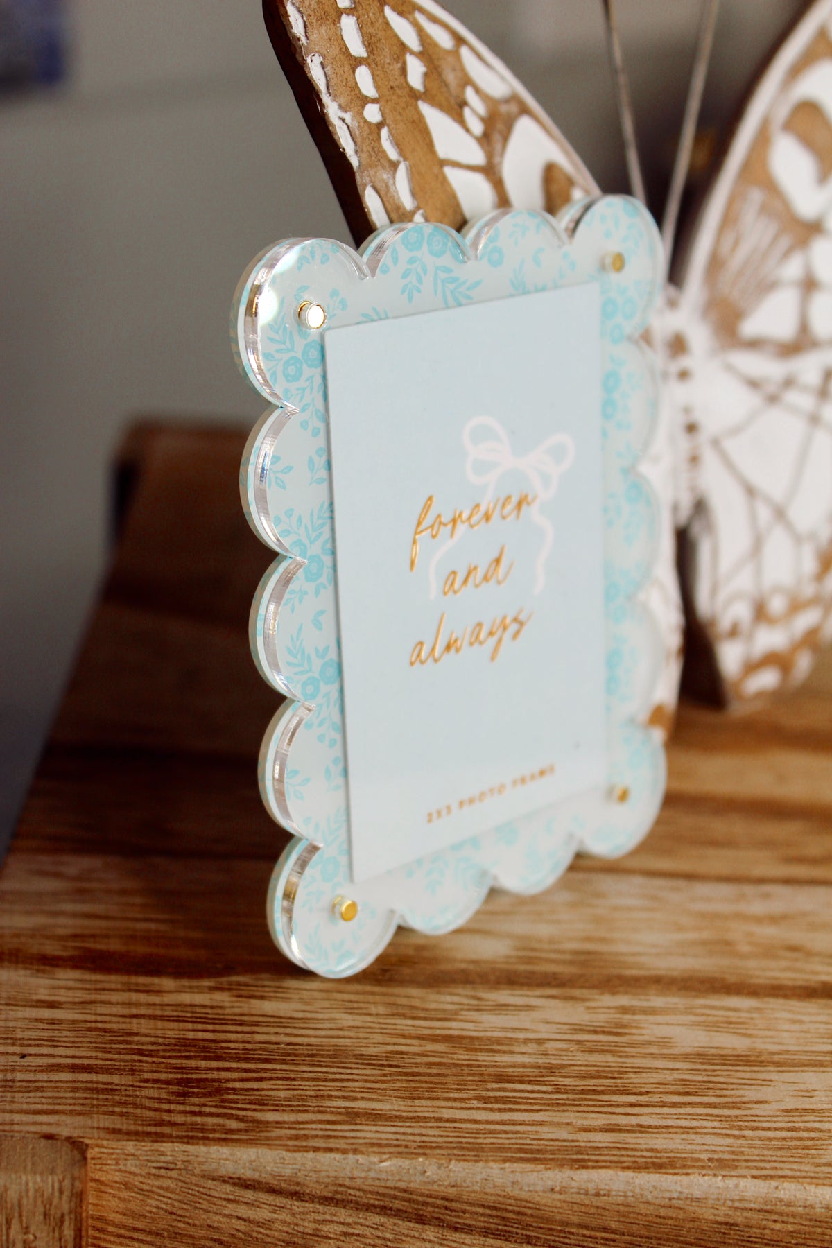 Fridge Magnet Frame - Blue Floral