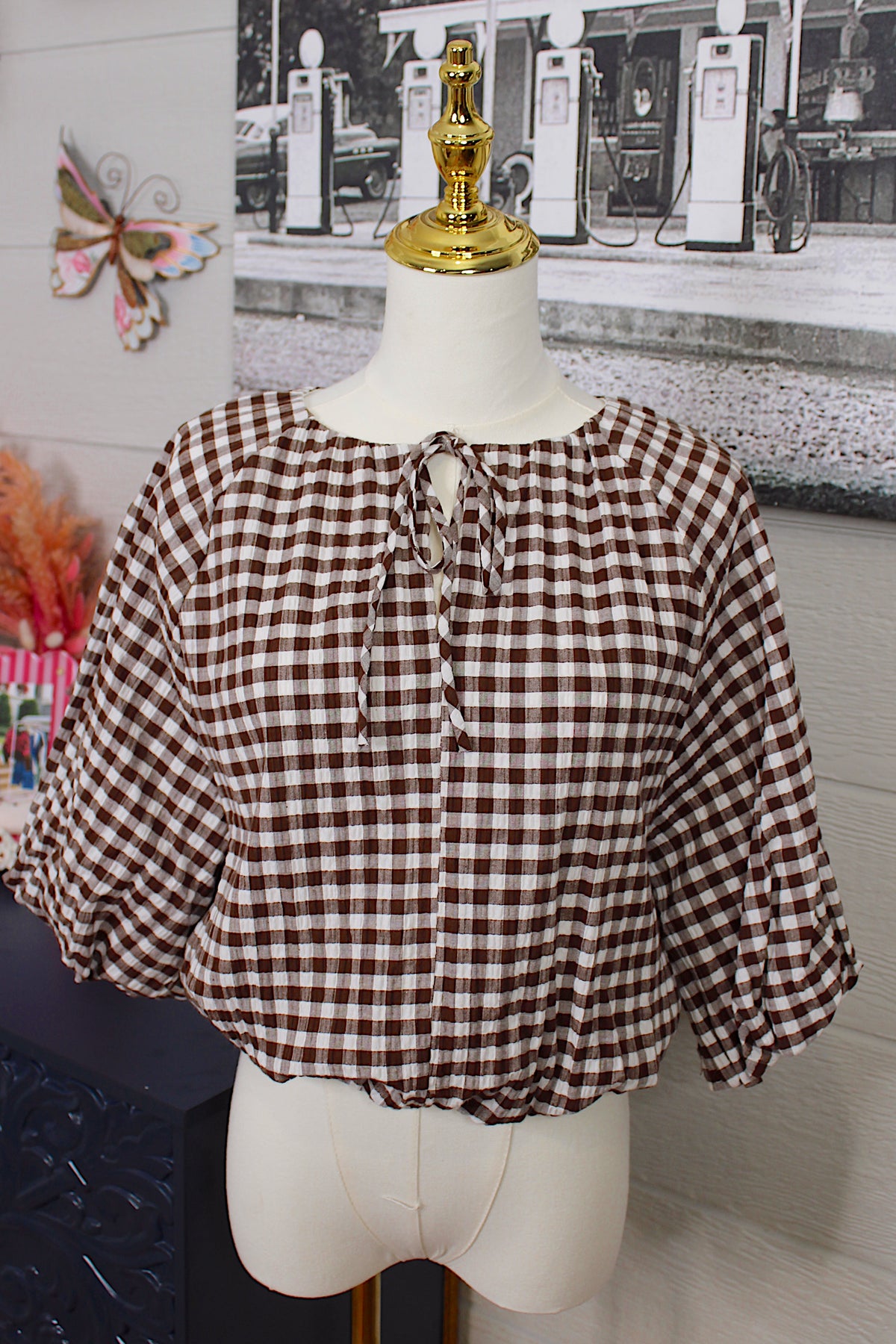 Sara Seersucker Blouse