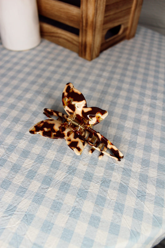 Butterfly Tortoise Shell Claw Clip