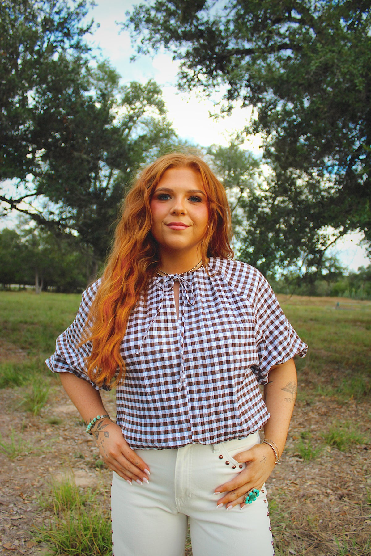 Sara Seersucker Blouse