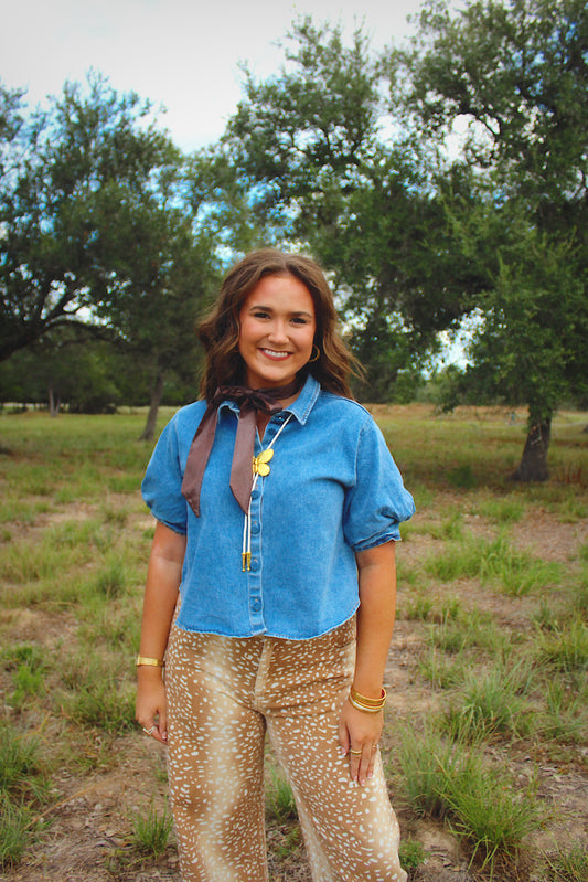Darla Denim Top