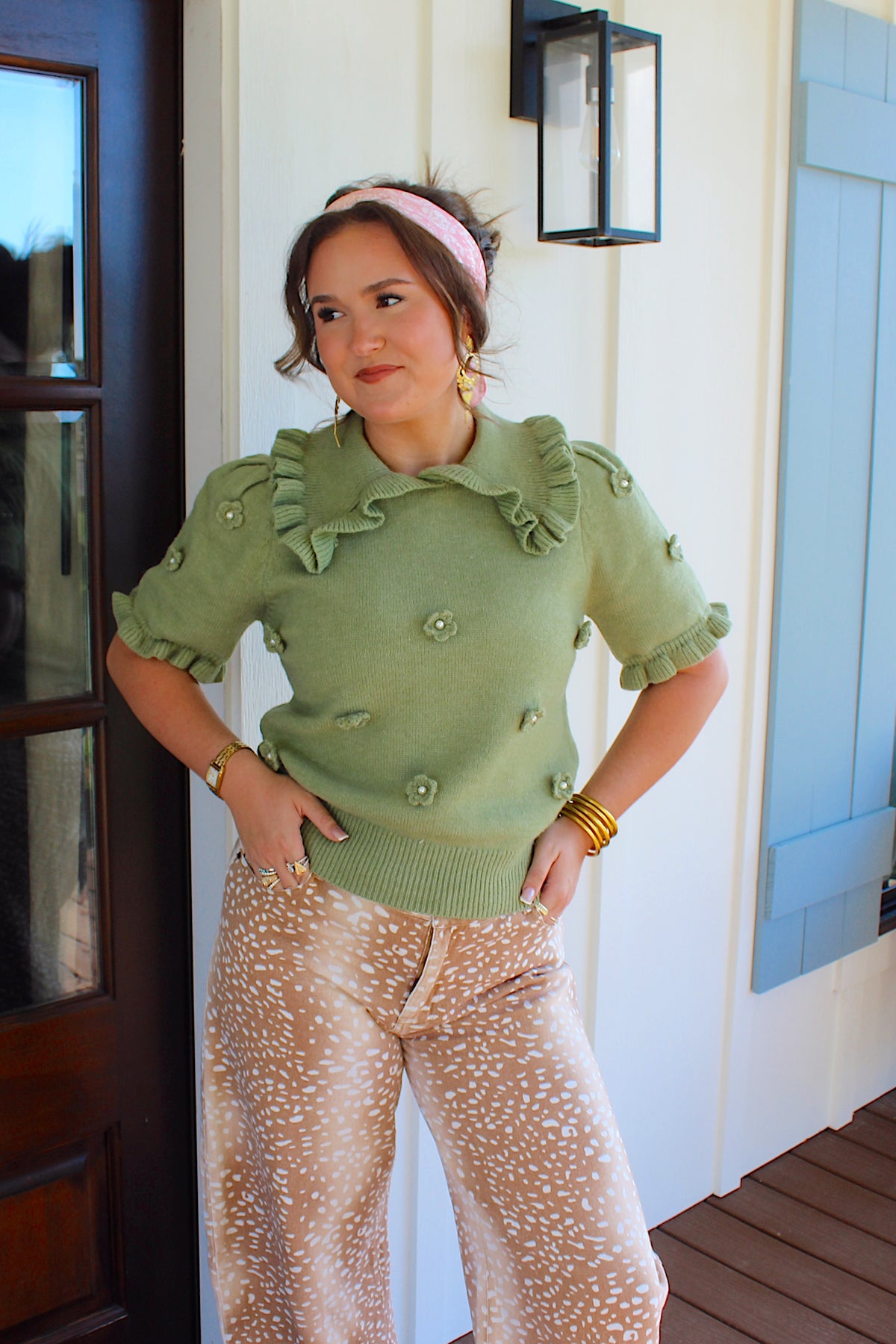 Ash Olive Sweater Top
