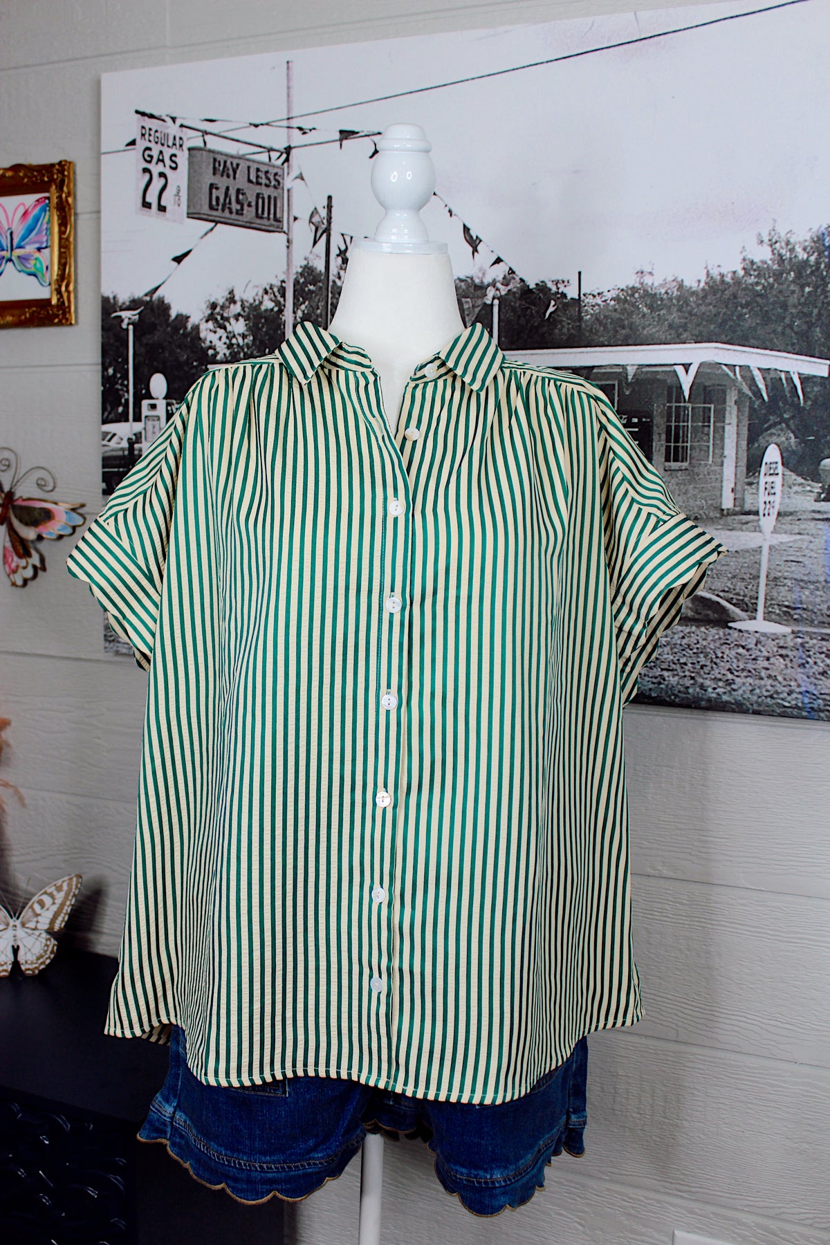 Kelly Striped Plus Size Top