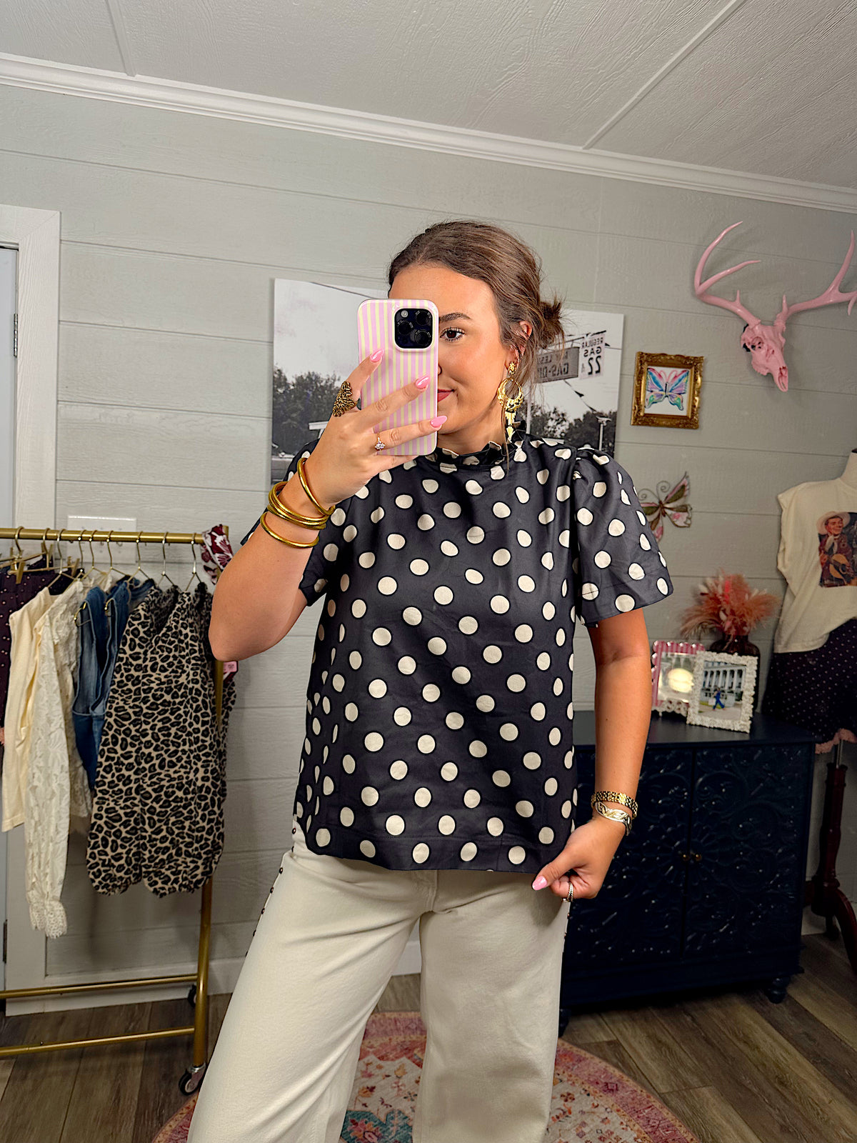 Penny Polka Dot Blouse