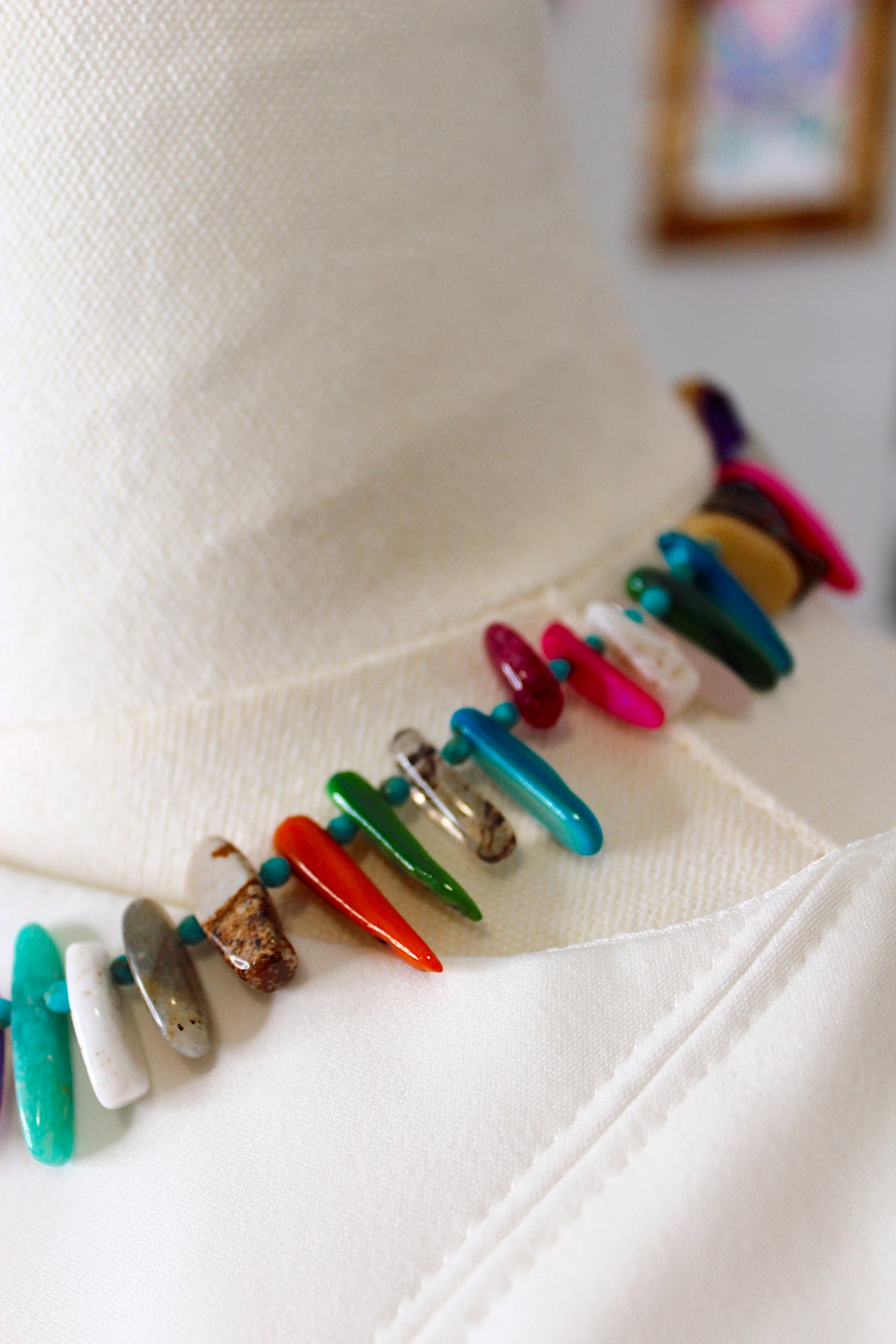 Daylen Multi Stone Charm Necklace