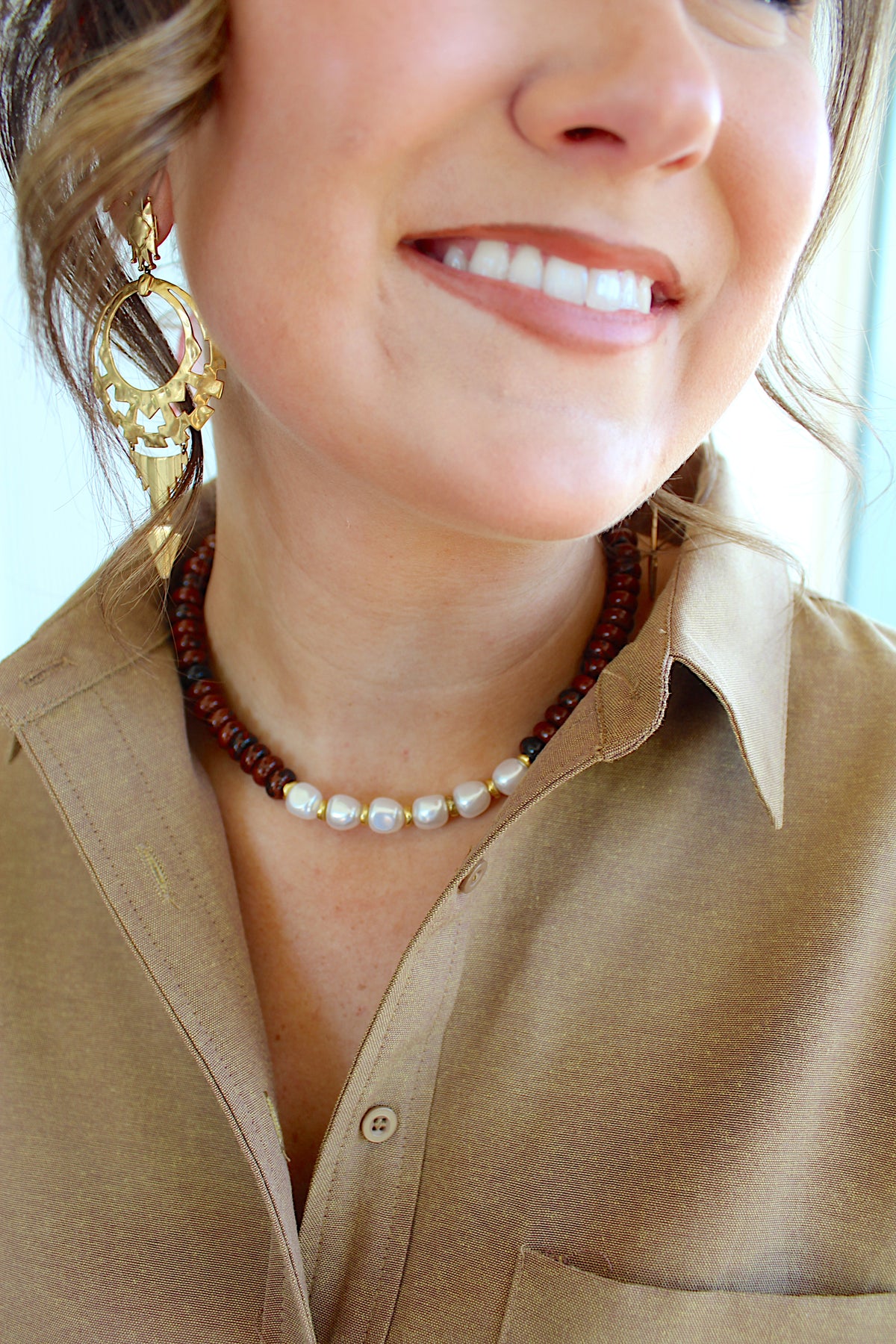 Brynlee Beaded Pearl Necklace