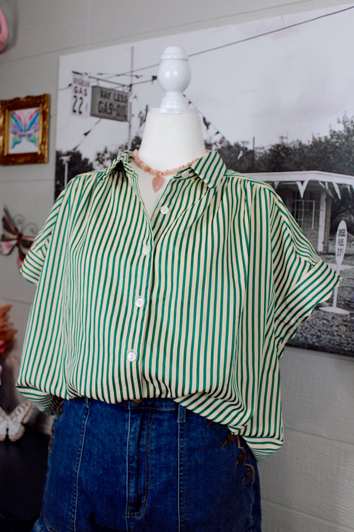 Kelly Striped Plus Size Top