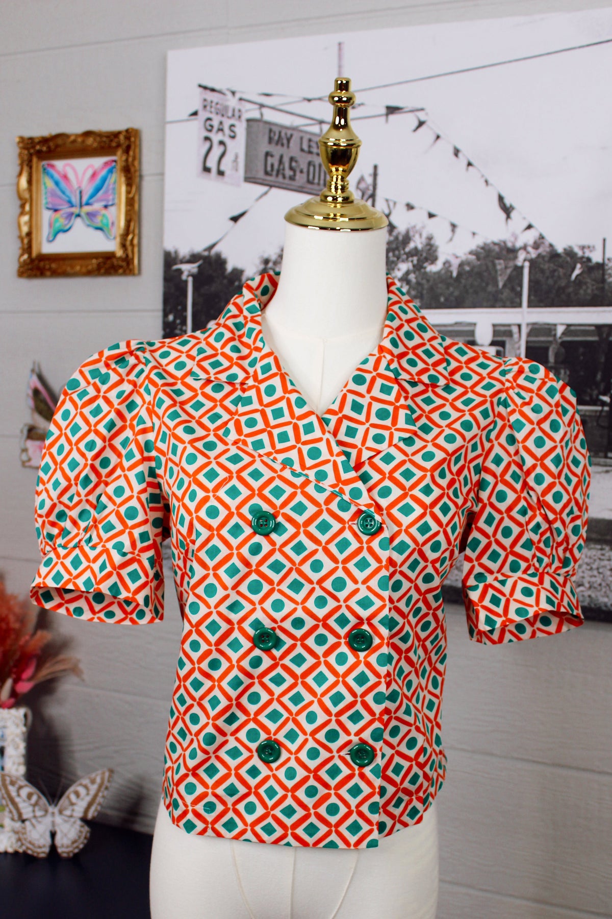 Palmer Puff Sleeve Printed Top